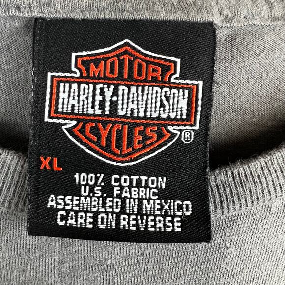 Harley Davidson Raised Velvet Velour Graphic Wings 2007 Tee Size Youth XL - Picture 7 of 7